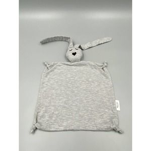 Kululu Sleeping Gray Bunny Lovey Knotted Corners Baby Security Blanket